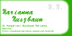 marianna nuszbaum business card